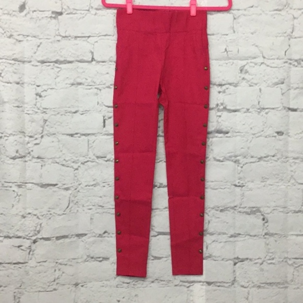 April Spirit Hot Pink studded leggings pants xs/small - Picture 5 of 6